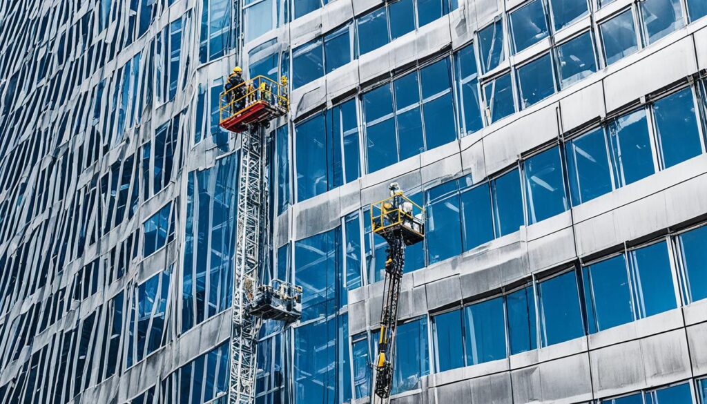 sistemas de acceso para limpieza de fachadas en altura